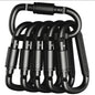 6PCS Outdoor Keychain Clip Carabiner Set for Camping EDC Survival Hiking