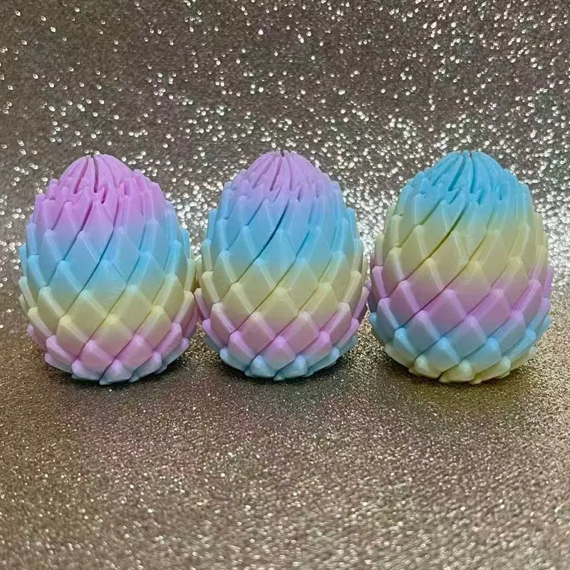 3D Printed Dragon Egg Stress Relief Fidget Desk Ornament Deformable Twist