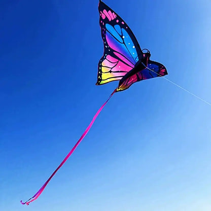 Butterfly Kite 50m Line Beautiful Outdoor Flying Game Activities Colorful