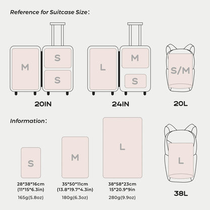 Vacuum Storage Bag 18-55L Reusable Compression Luggage Travel Bags