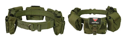 Tactical Battle Duty Belt Set w/ Pouches Airsoft Law Enforcement Utility Gear