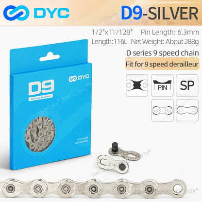 MTB Road Bike Chain DYC 6/7/8/9/10/11/12 Speed Shimano SRAM