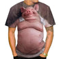 Summer Interest Fashion T-Shirt Men Funny Animal Graphic Tee Short Sleeve