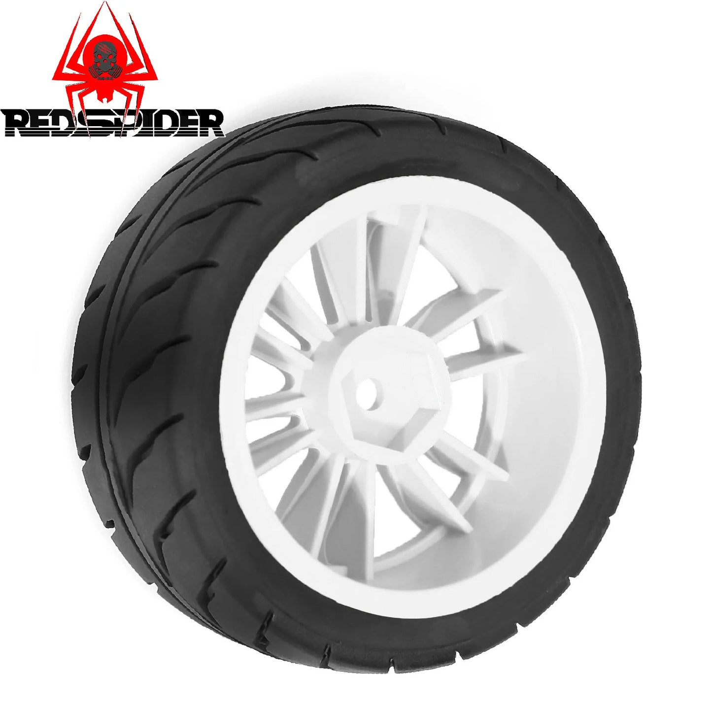 4pcs 68mm Rubber Tire Wheels 12mm Hex for Tamiya TT01 TT02 XV01 XV02 1/10