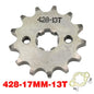 Chain 428# 17mm 20MM 10t 11T 12t 13T 14T 15t 16t 17T 18t 19T Motorcycle Sprocket
