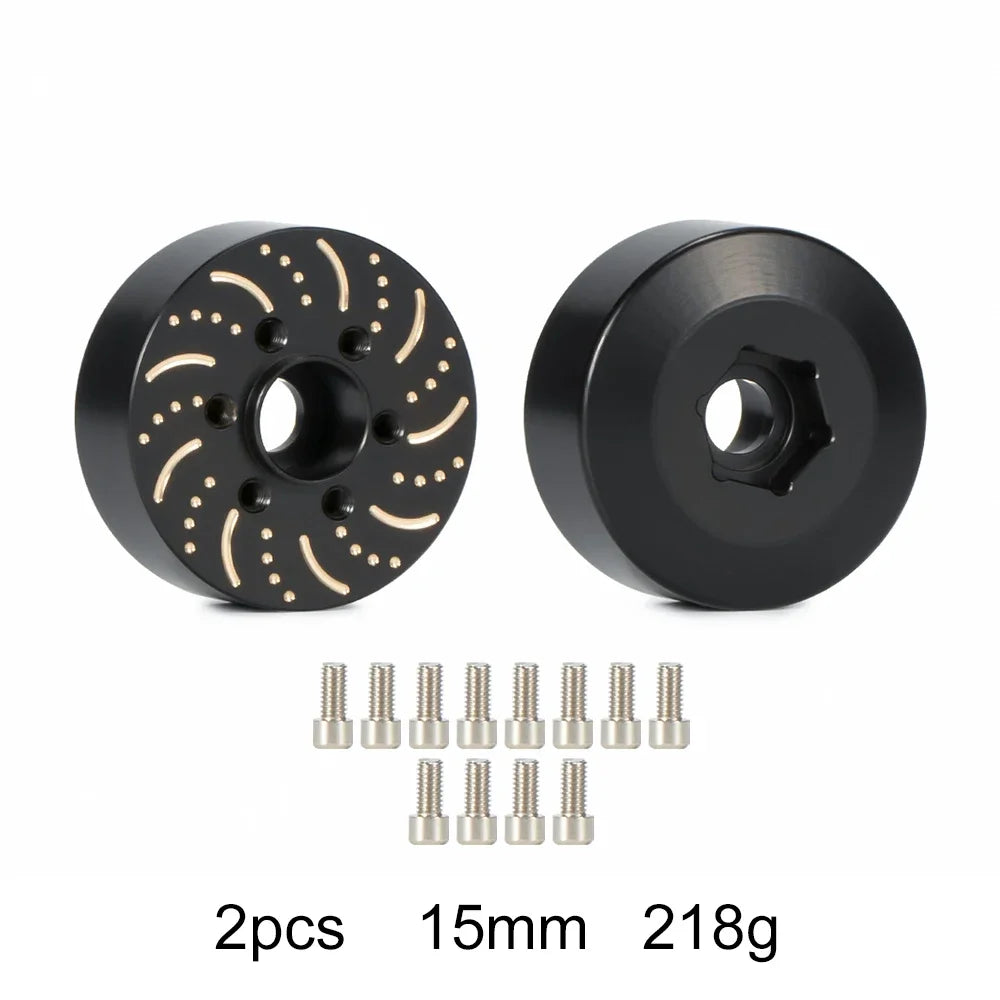Brass 12mm Hex Wheel Weights Brake Disc Adapters for 1.9 2.2 RC Crawler