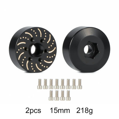 Brass 12mm Hex Wheel Weights Brake Disc Adapters for 1.9 2.2 RC Crawler