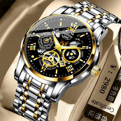 UTHAI L93 Watch For Men Trendy High end Light Luxury Versatile Quartz Watches Waterproof Roman Hollow Male's Clock Watch-EXPROTAS