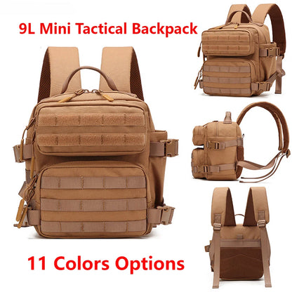9L Tactical Molle Backpack Mini Bug Out Bag EDC Camping Hiking Rucksack Unisex