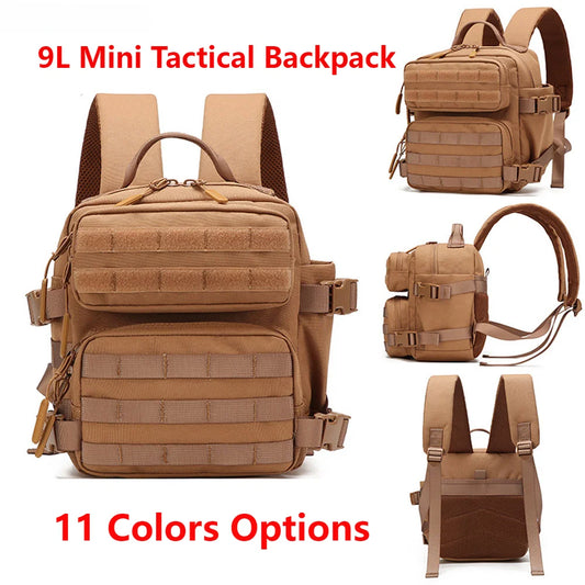 9L Tactical Molle Backpack Mini Bug Out Bag EDC Camping Hiking Rucksack Unisex