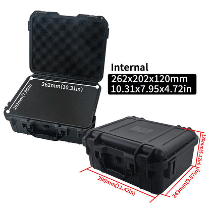 1pc Waterproof Hard Carry Case Bag Tool Case With Pre-cut Sponge Storage Box Safety Protector Organizer Hardware Toolbox-EXPROTAS