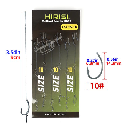 6pcs Fishing Ready-made Hook Links Carp Feeder Tackle Rigs