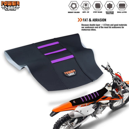 Universal Waterproof Anti-Slip Ribbed Seat Cover by Powerzone for SXF EXC KXF