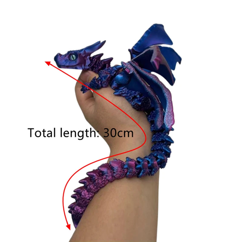 3D Printed Wyvern Dragon Model Articulated Desktop Ornament Collectible