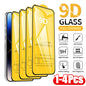4PCS Screen Protector Glass for iPhone 16 15 14 13 12 11 Tempered