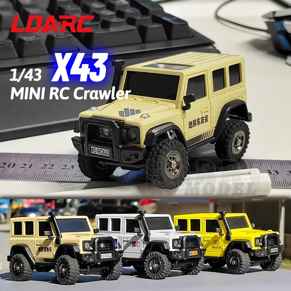 LDARC X43 1/43 MINI RC Electric Remote Control Model Car Desktop Crawler RTR 4WD Adult Children's Toys-EXPROTAS