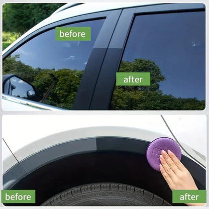 Tire Shine & Plastic Restorer Paste UV Protect Scratch Oxidation Remover