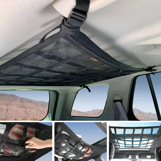 Cargo Net 90x65CM Ceiling Organizer for SUV Van - 25kg Storage Solution