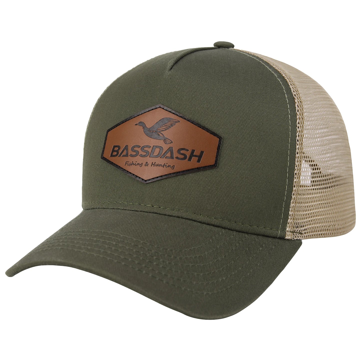Adjustable Fishing Trucker Cap BASSDASH Mesh Back Embroidered Patch Hat