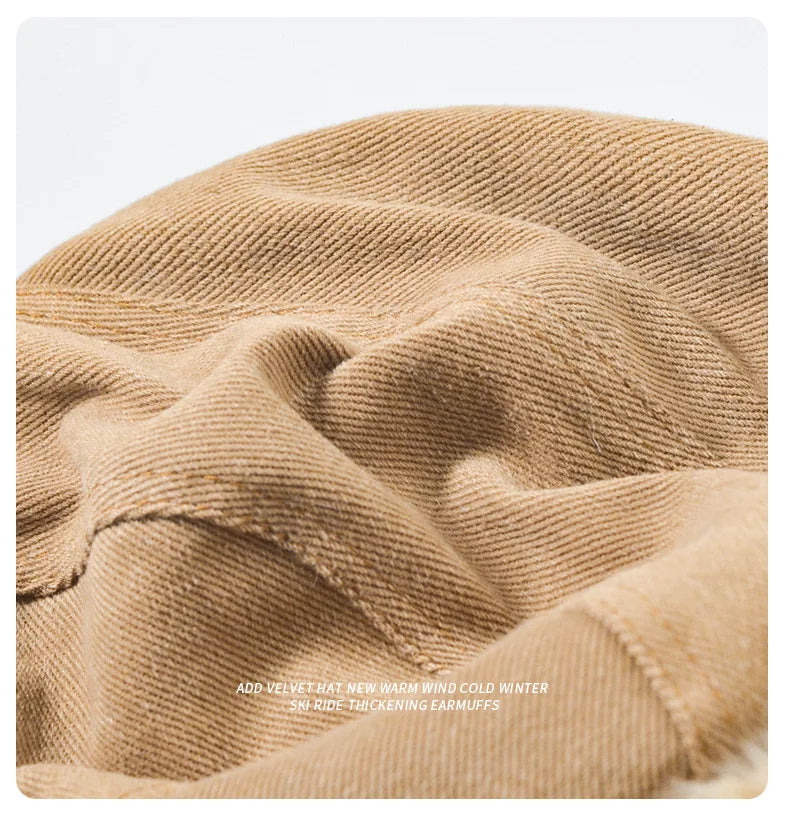 Ushanka Fur Hat Winter Cap Warm Earflap Trapper Ski Bomber Hats for Men Women