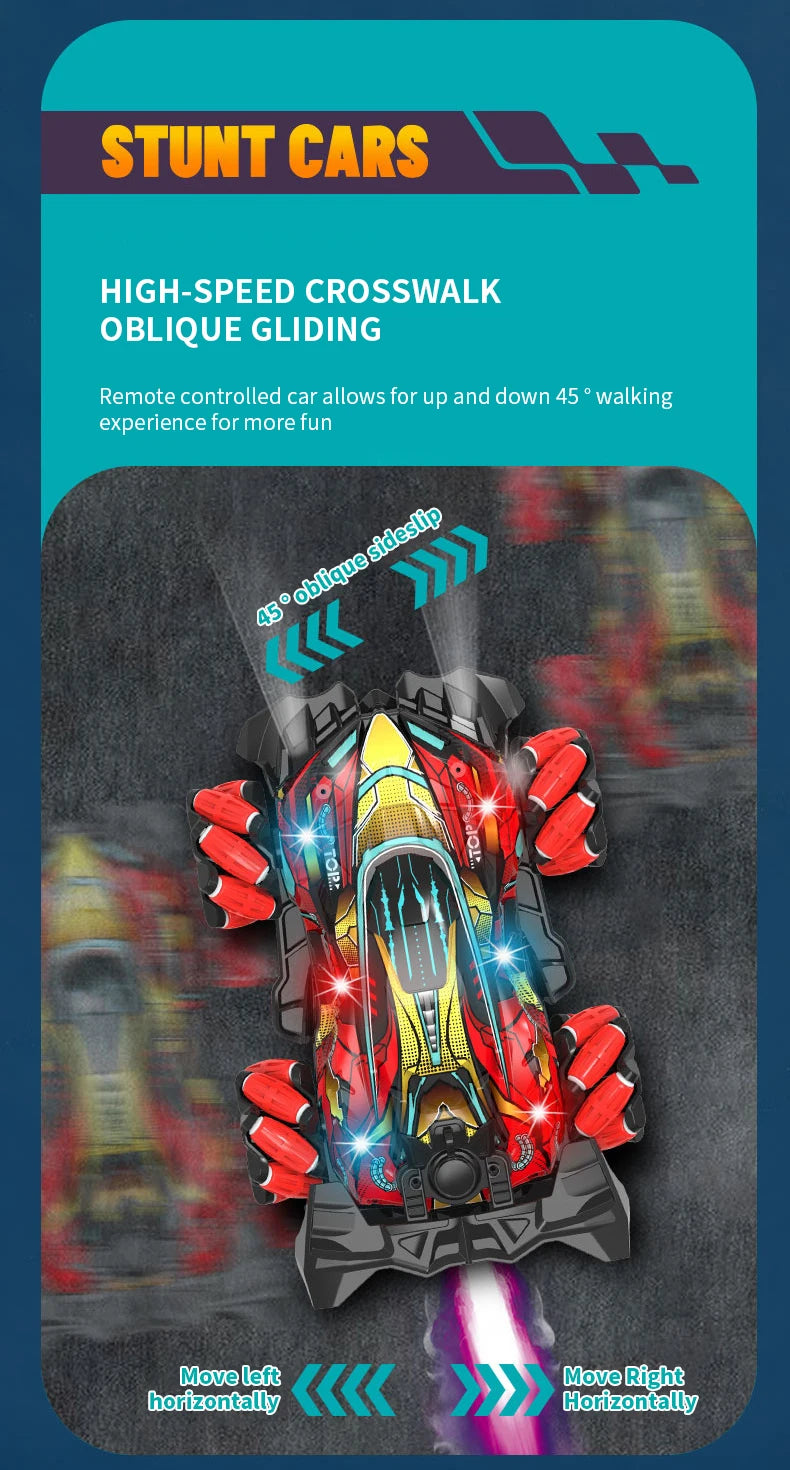 ZWN F1 RC Drift Car With Music Led Lights 2.4G Glove Gesture Radio Remote Control Stunt Cars 4WD Electric Children Toy vs Wltoys-EXPROTAS