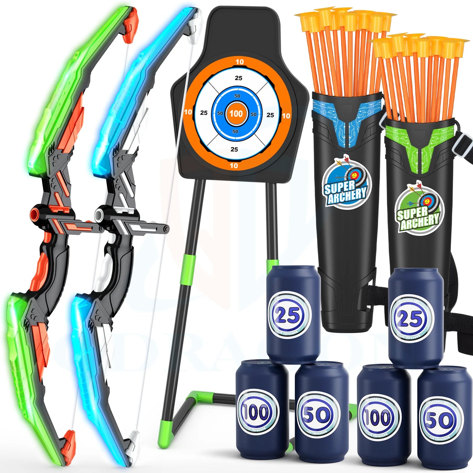 Bow And Arrows For Children Kids Archery Bow Practice Recurve Bow Outdoor Sports Game Hunting Shooting Toy Boys Gift Bow Kit Set-EXPROTAS