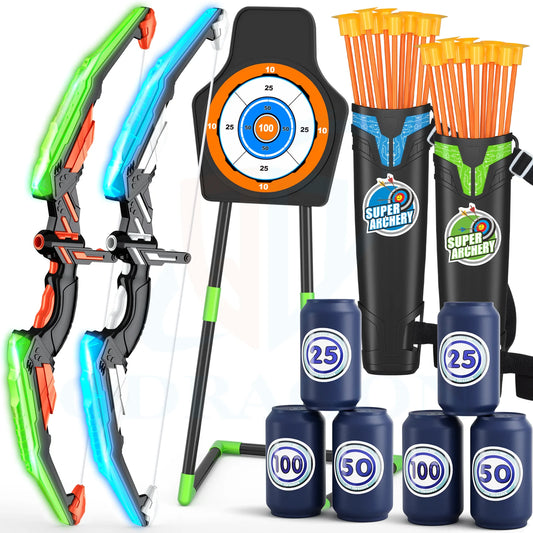 Bow And Arrows For Children Kids Archery Bow Practice Recurve Bow Outdoor Sports Game Hunting Shooting Toy Boys Gift Bow Kit Set-EXPROTAS