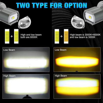 Fog Light H4 LED Headlight Bulb 60000LM Hi/Lo Beam Motorcycle 12V