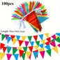 100/300/500Pcs Birthday Party Flags Pennant Banner Outdoor Decoration