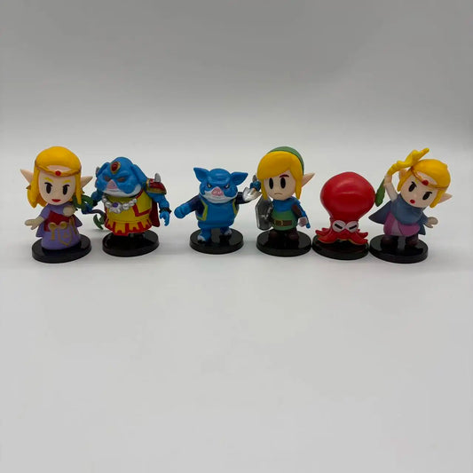 6pcs Zelda Link PVC Figure Set 7cm Cute Collectible Models