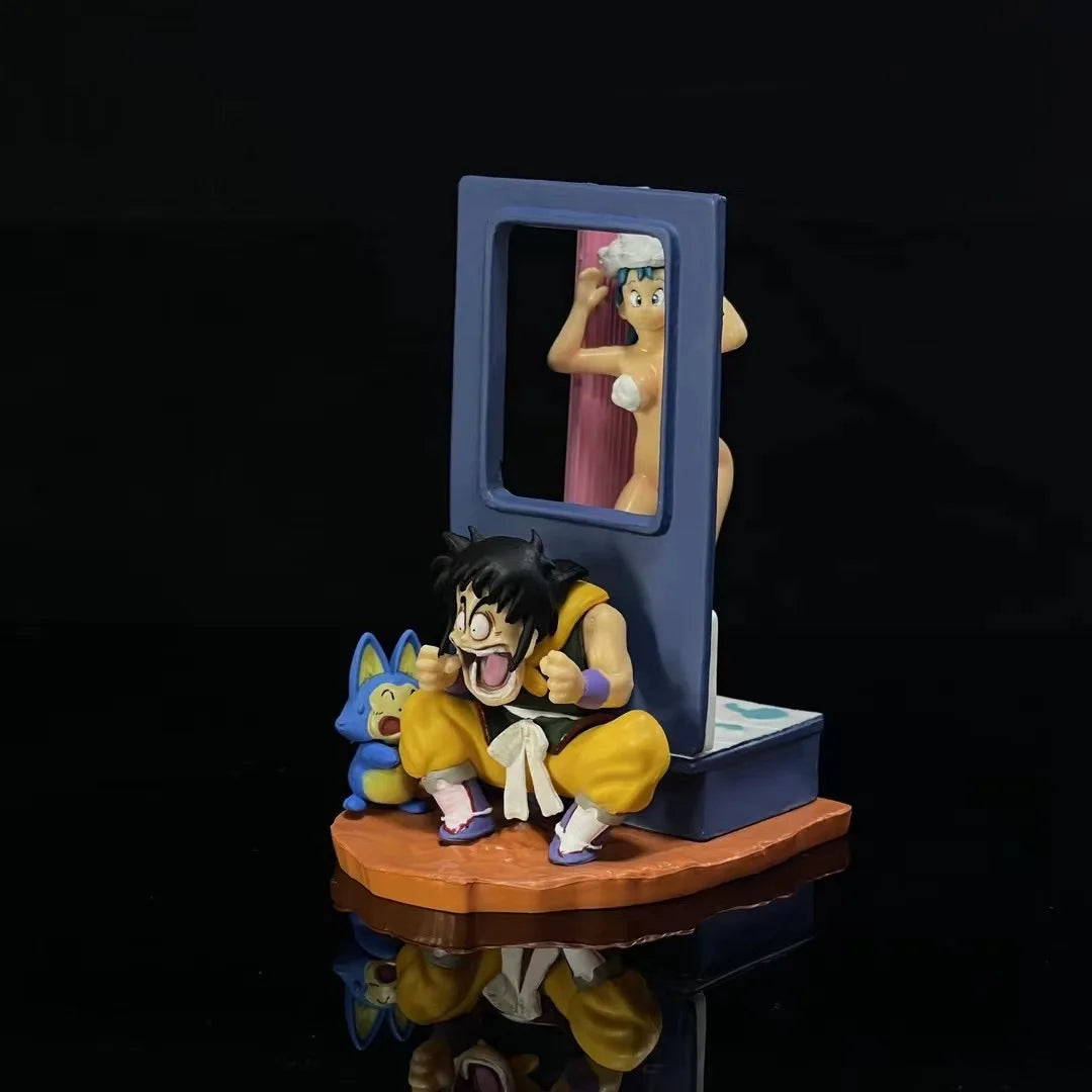 9cm Dragon Ball Z Puar Figure Yamcha Bulma PVC Action Statue Collectible Model Gift