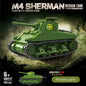 WW2 US M4 Sherman 75 Medium Tank Building Blocks Military Brick Model Educational Gift