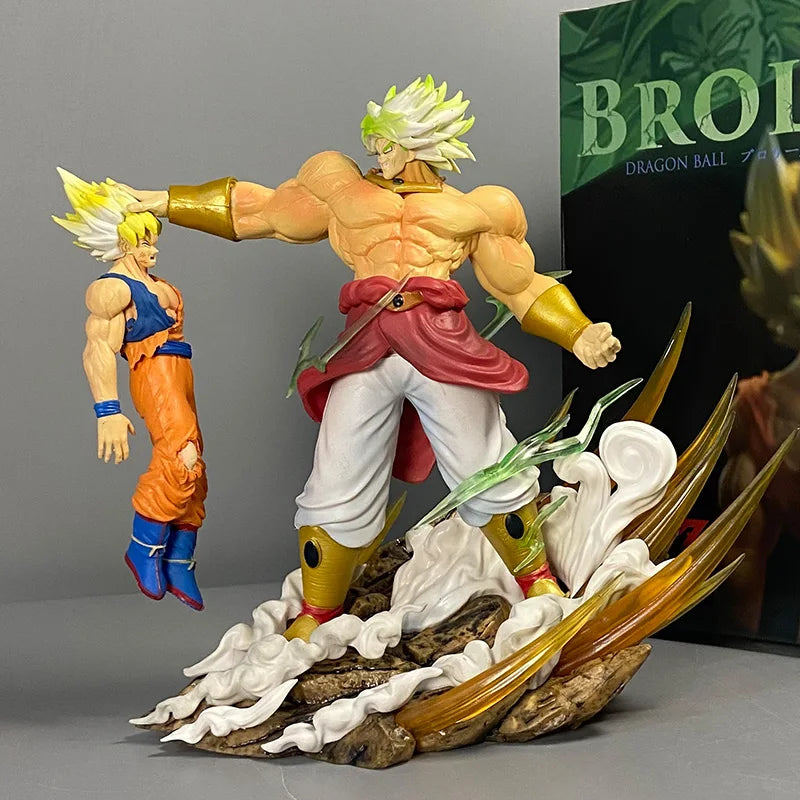 Anime Dragon Ball broly Vs Son Goku Figurine 20cm Gk Pvc Action Figures Statue Collection Model Toy Gifts-EXPROTAS