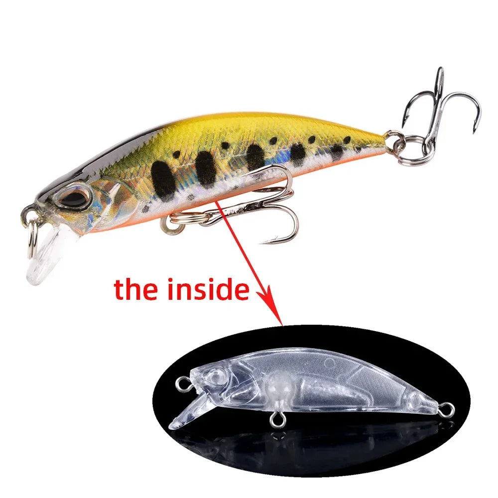 5Pcs Sinking Minnow Fishing Lures Mini Hard Bait for Trout Bass Carp