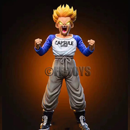Dragon Ball Z Super Saiyan Trunks Figure PVC Statue with Light Head Model Toy