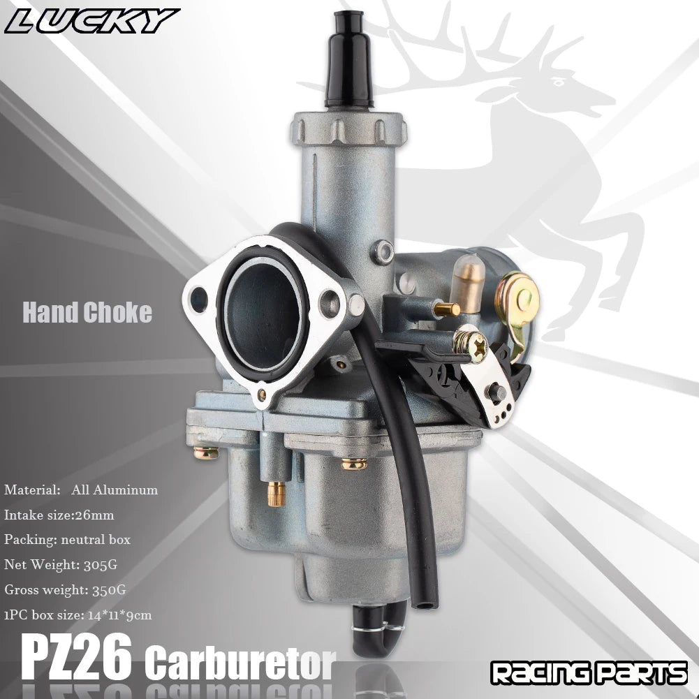 PZ26 Carburetor 26mm For Honda CB125 XL125S TRX250 CRF XR100 125cc 150cc ATV