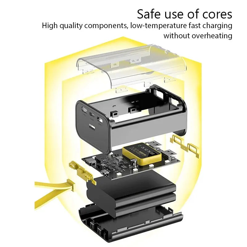 3x18650 Power Bank Case Battery Storage Box Dual USB Charger DIY Shell for Phone