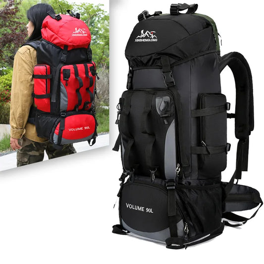 90L Waterproof Hiking Camping Backpack Trekking Bag Rucksack Large Capacity Travel Outdoor Sports Bags Camping Equipment Men-EXPROTAS