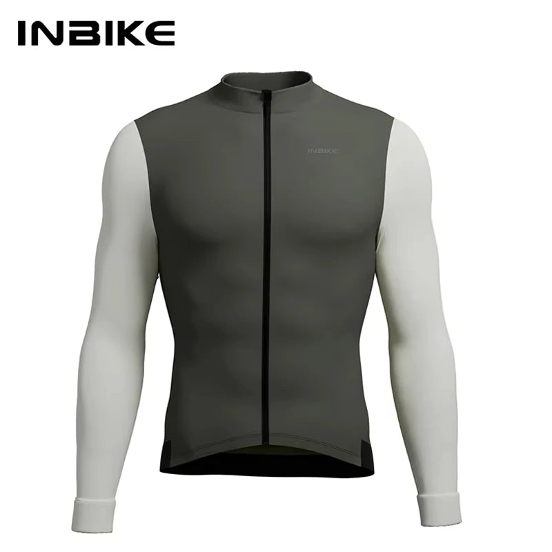 INBIKE Mens Winter Cycling Jersey Bib Tights Set Fleece Road Bike Pockets