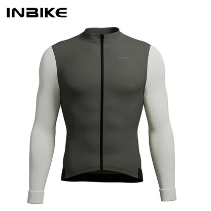 INBIKE Mens Winter Cycling Jersey Bib Tights Set Fleece Road Bike Pockets