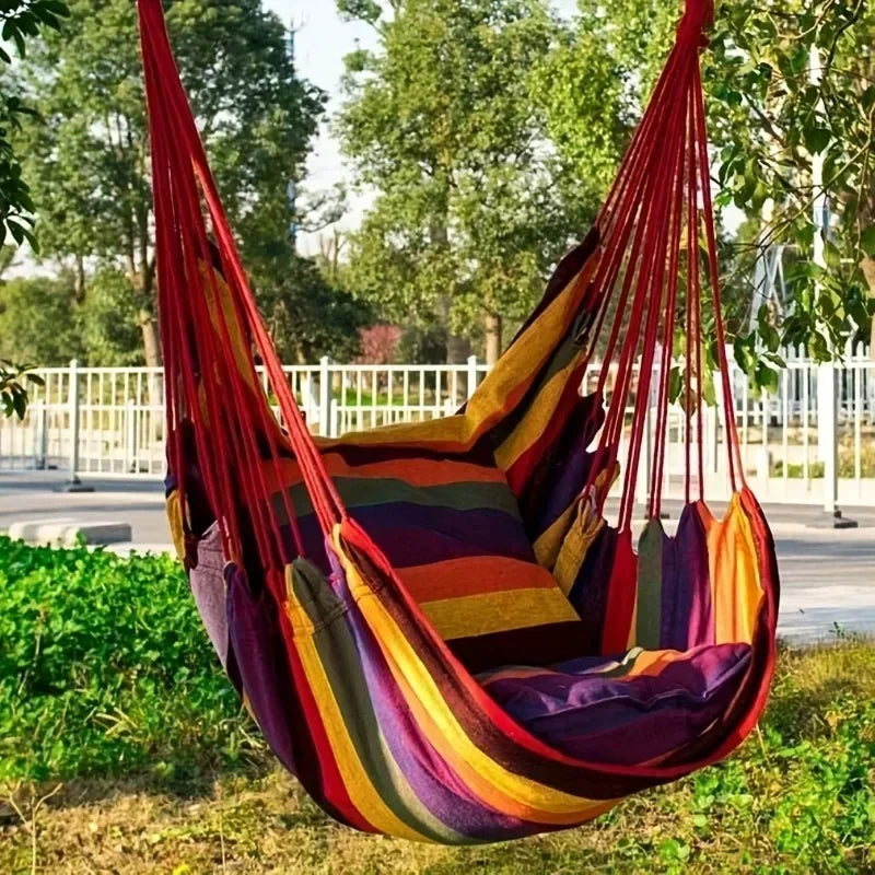 1pc Swing Rocking Chair(With Storage Bag Outdoor Hammock Chair Canvas Leisure Swing Chair No Pillow Or Cushion Dormitory Hammock-EXPROTAS
