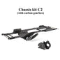 Carbon LCG Chassis Kit Delrin Skid Plate 1/10 RC Crawler Capra SCX10 II Comp