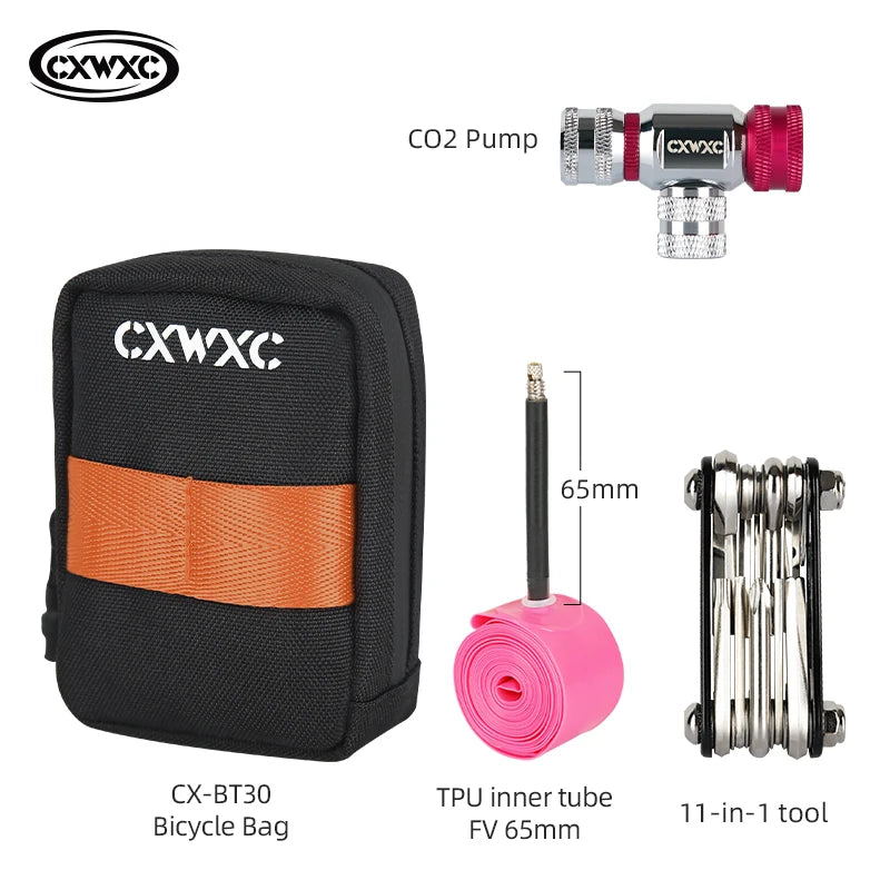 Mini Bike Saddle Bag CXWXC 0.35L Lightweight Seat Tail Storage Pouch