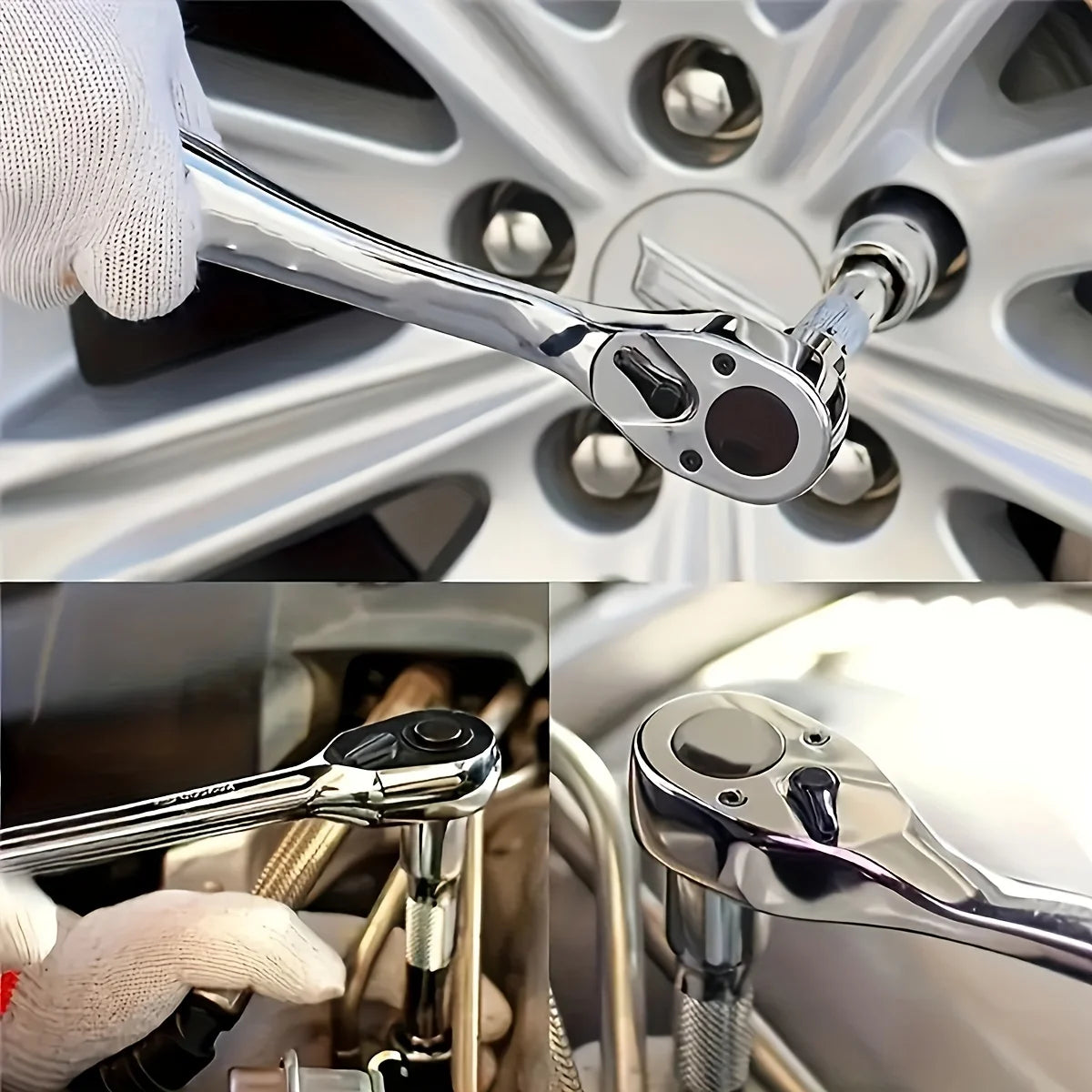 21Pcs Ratchet Wrench Sockets Set Compact Mechanic Tools for Car Repair