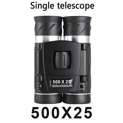 500x25 HD Zoom Binoculars Folding Long Distance Hunting Camping Outdoor Optics