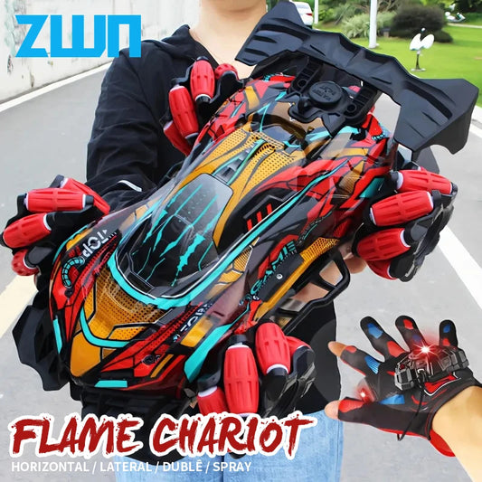 ZWN F1 RC Drift Car With Music Led Lights 2.4G Glove Gesture Radio Remote Control Stunt Cars 4WD Electric Children Toy vs Wltoys-EXPROTAS