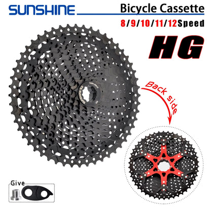 SUNSHINE MTB Cassette Shimano HG 8–12 Speed Wide Range Black Sprocket - EXPROTAS