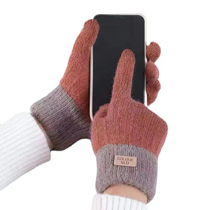 Warm Fleece Lined Knit Gloves Touchscreen Winter Women Ladies Thermal