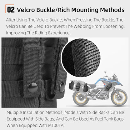 Motorbike Rhinowalk Motorcycle Bottle Holder Quick Release Insulated Kettle Bag MOLLE System Water Cup Holder