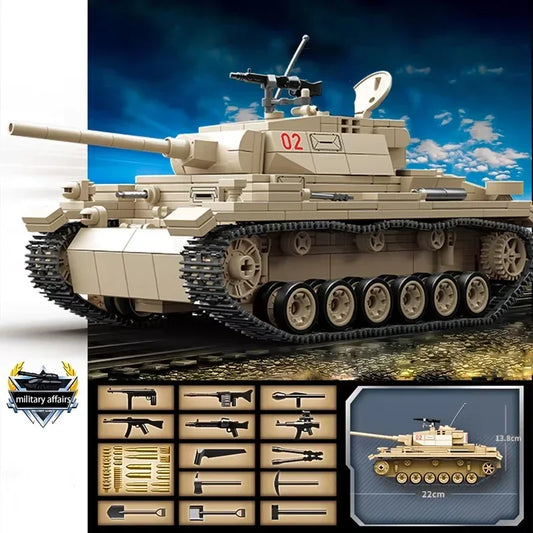 WW2 German Tank III L Building Blocks Military Brick Model Set Educational Toy Gift